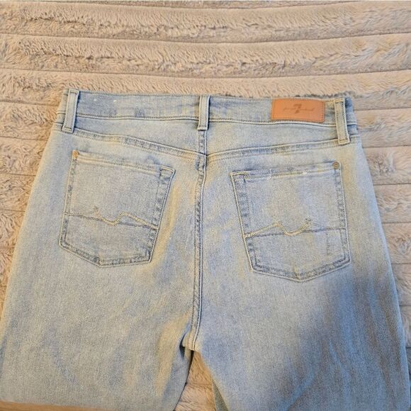 7 for all Mankind LUXE VINTAGE JOSEFINA JEANS Sz 29 Light Wash - Picture 5 of 16